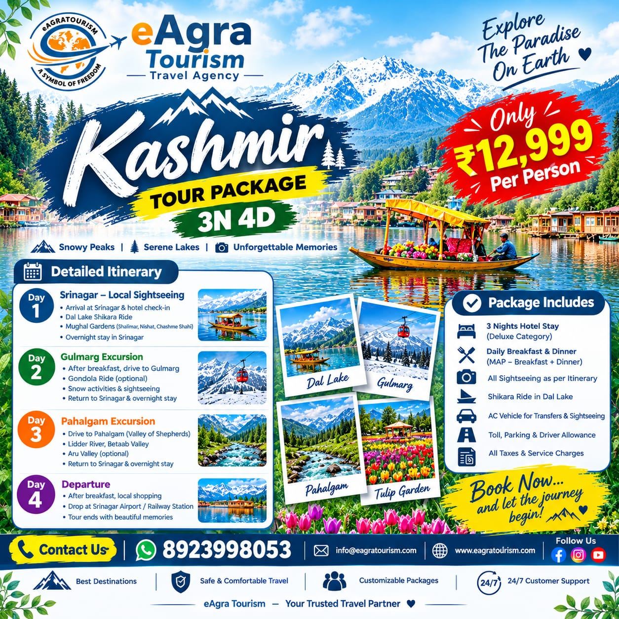 Kashmir Tour Package – 3 Nights / 4 Days